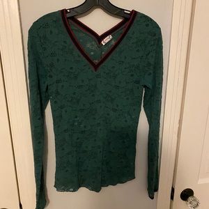 Free People lace long sleeve tee!